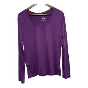 Stio TShirt Womens M Purple Long Sleeve Brushed Soft Tee Outdoor Activewear